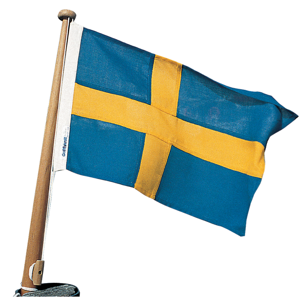 Flagga Sverige 50cm Polyester