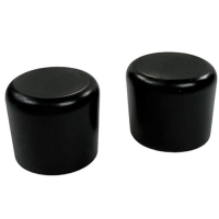 Ändplugg Svart 25Mm 2-Pack