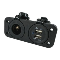 Eluttag 12V Med 2 X Usb-A