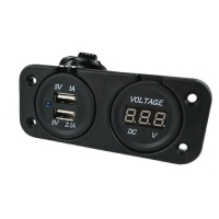 Voltmätare Med 2 X Usb-A Uttag