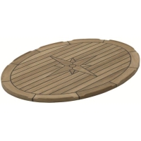 Bordsskiva Teak 44X60Cm Ellips
