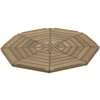 Bordsskiva Teak 55Cm 8-Kantig