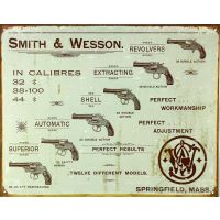 Plåtskylt / S&W -Revolvers