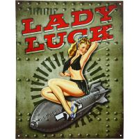 Plåtskylt / Lady Luck