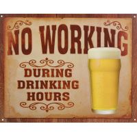 Plåtskylt / No working