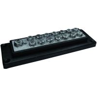 Kopplingsplint 1xM8 + 14xM6 Svart