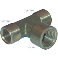 T-nippel 2x9/16-24 1/4"NPT(hona)