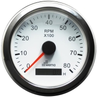 Varvräknare 8000V 85Mm Rf/Vit